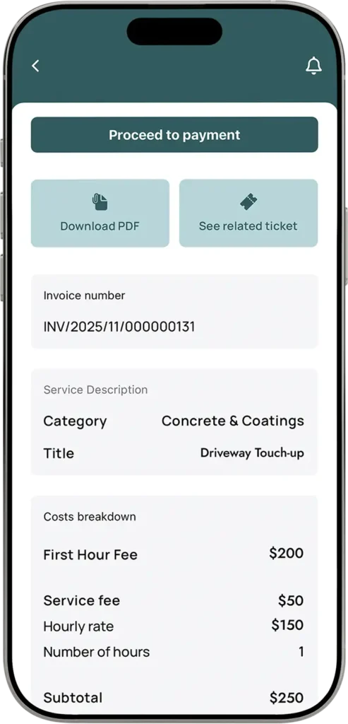KRU app processes secure payment to contractor for completed maintenance
