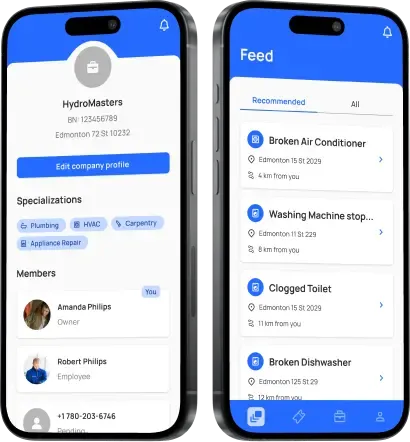 Contractor schedules jobs and tracks payments through KRU app