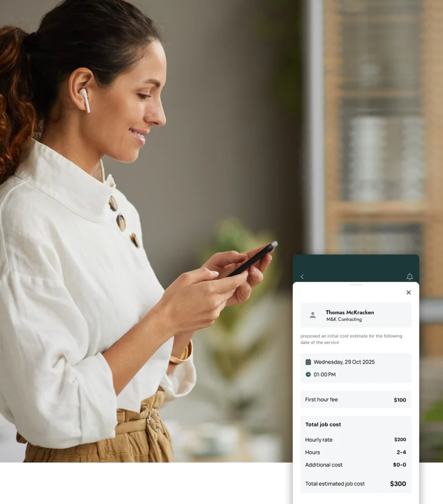 Kru platform connects property owners with contractors through mobile app interface